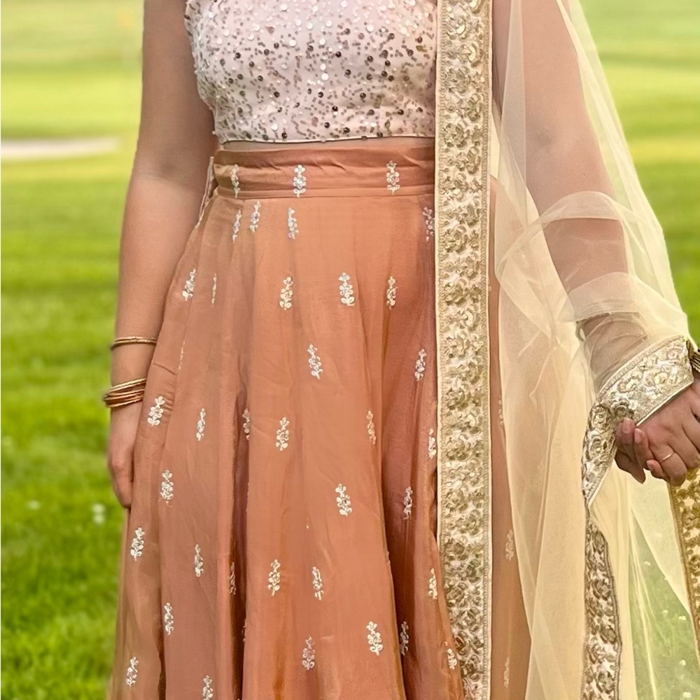 Traditional Indian FormalWear -  Embroidered Lehenga with Dupatta